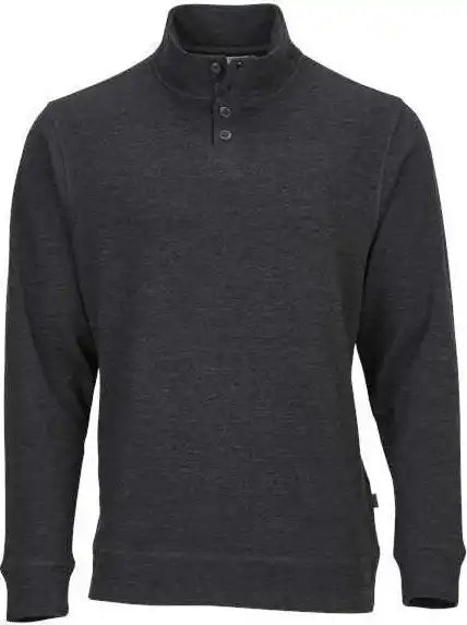 Boxercraft Bm5209 French Terry Button Pullover - Charcoal Heather