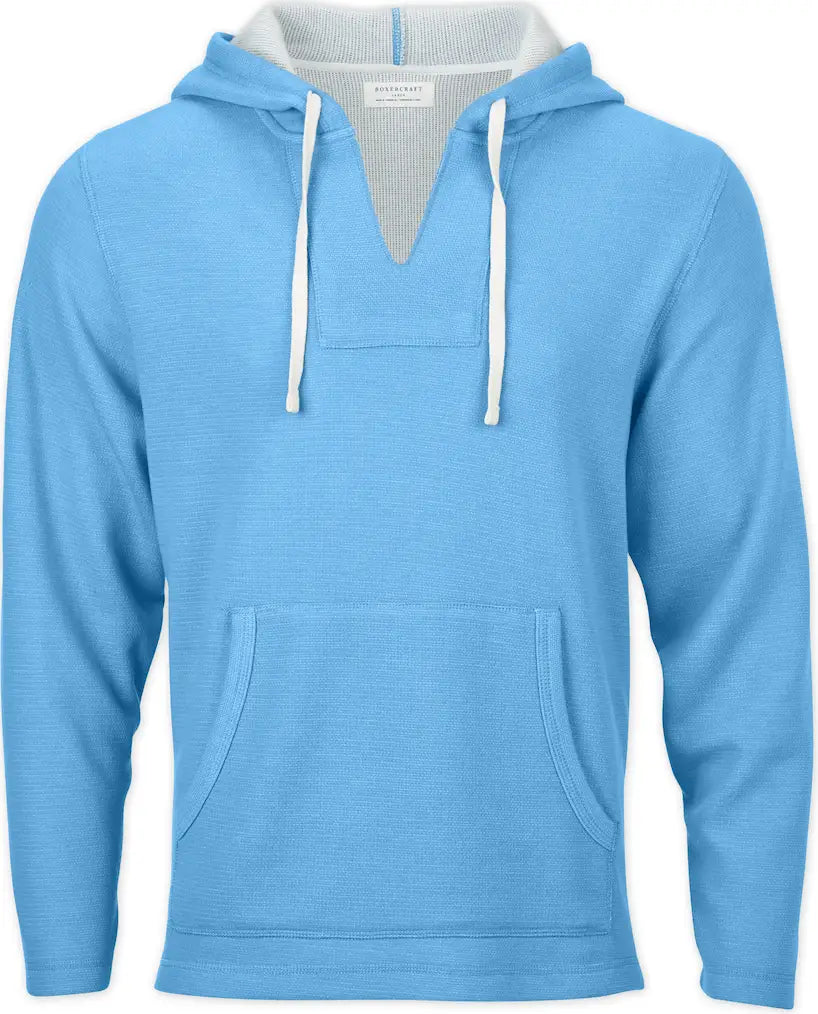 Boxercraft Bm5301 Fleece Baja Pullover - Pacific Blue Heather - Columbia / Adult Xs