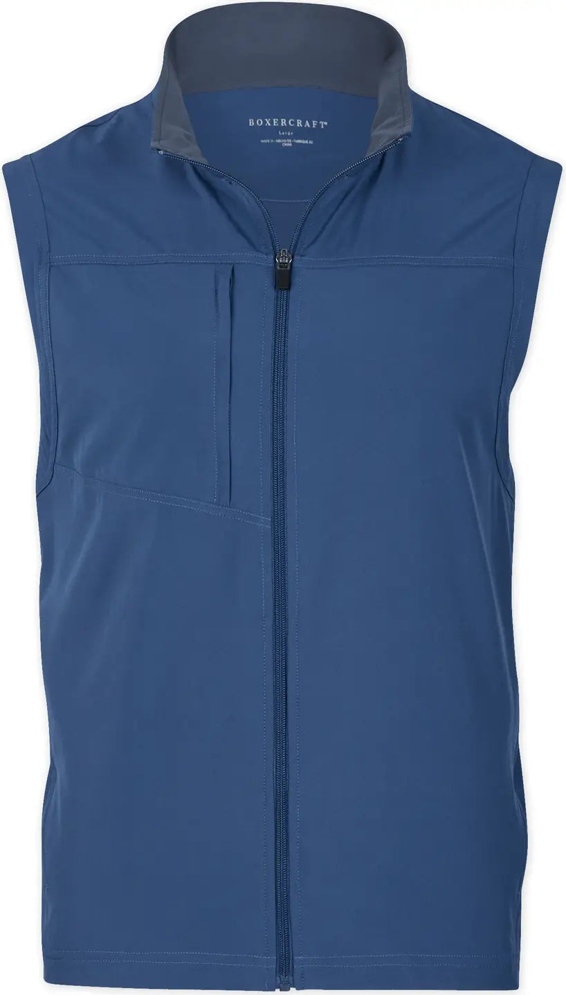 Boxercraft Bm5502 Men’s Stretch Woven Vest - Indigo