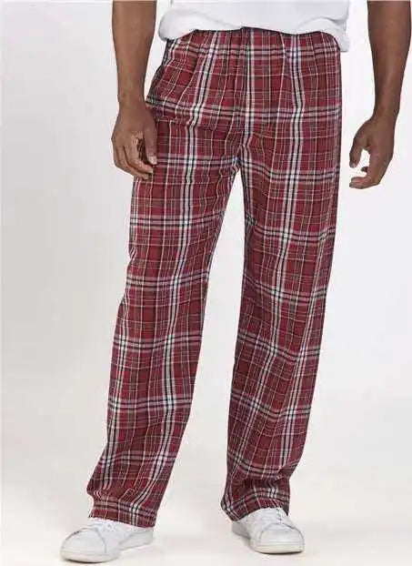 Boxercraft Bm6624 Harley Flannel Pants - Garnet Black Plaid