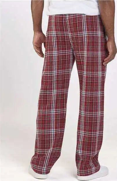 Boxercraft Bm6624 Harley Flannel Pants - Garnet Black Plaid