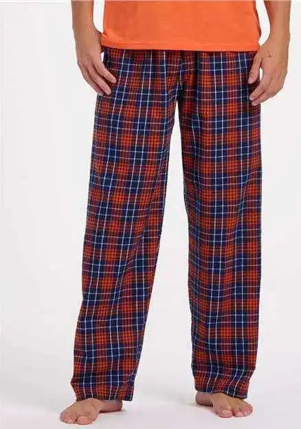 Boxercraft Bm6624 Harley Flannel Pants - Navy Orange Plaid