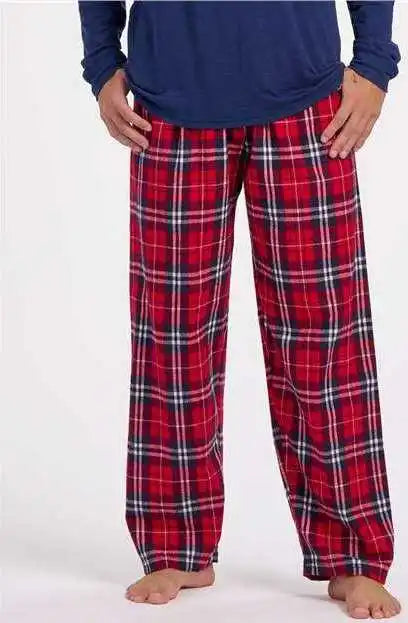 Boxercraft Bm6624 Harley Flannel Pants - Navy Red Plaid