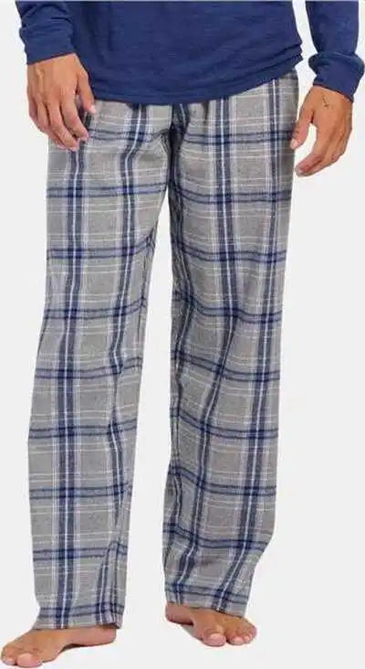 Boxercraft Bm6624 Harley Flannel Pants - Oxford Heather Navy Kingston