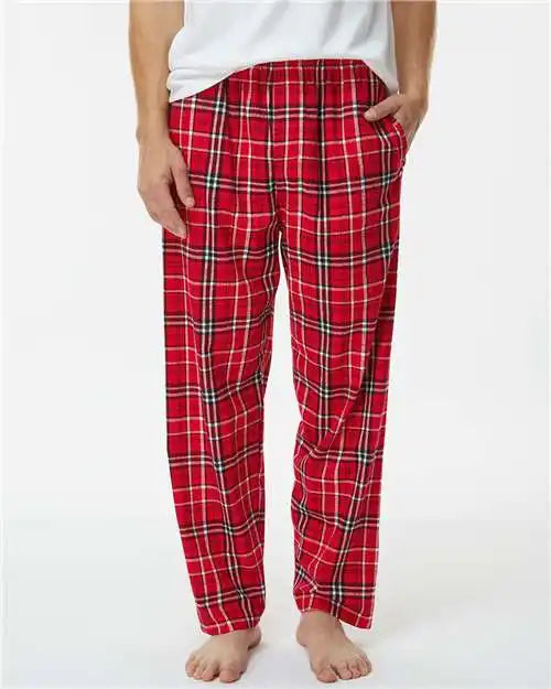 Boxercraft Bm6624 Harley Flannel Pants - Red White