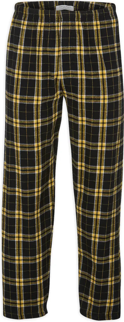 Boxercraft Bm6624 Mens Harley Flannel Pant F20/f29 - Black Gold Plaid - Adult Xs