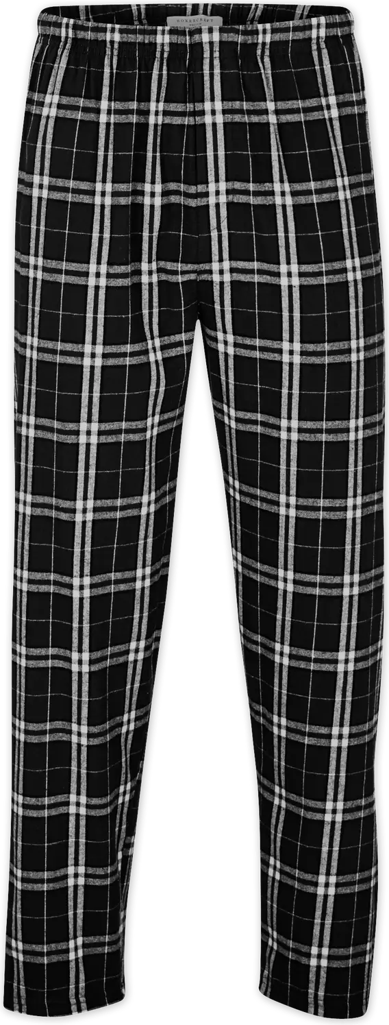 Boxercraft Bm6624 Mens Harley Flannel Pant F20/f29 - Black White Plaid - Adult Xs