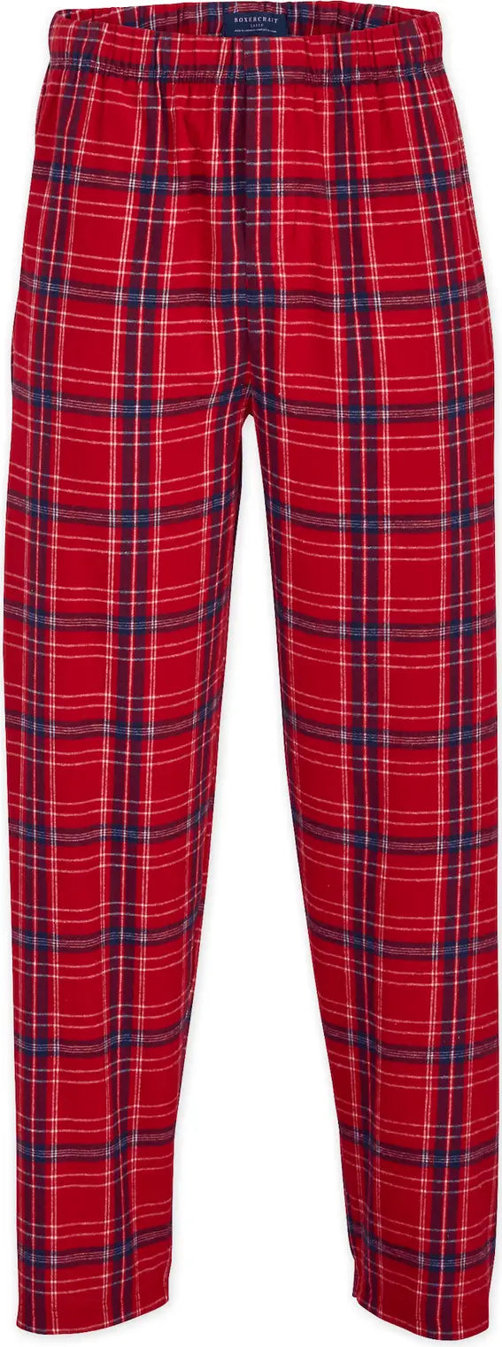 Boxercraft Bm6624 Mens Harley Flannel Pant F20/f29 - Brick Red Kingston - Adult Xs