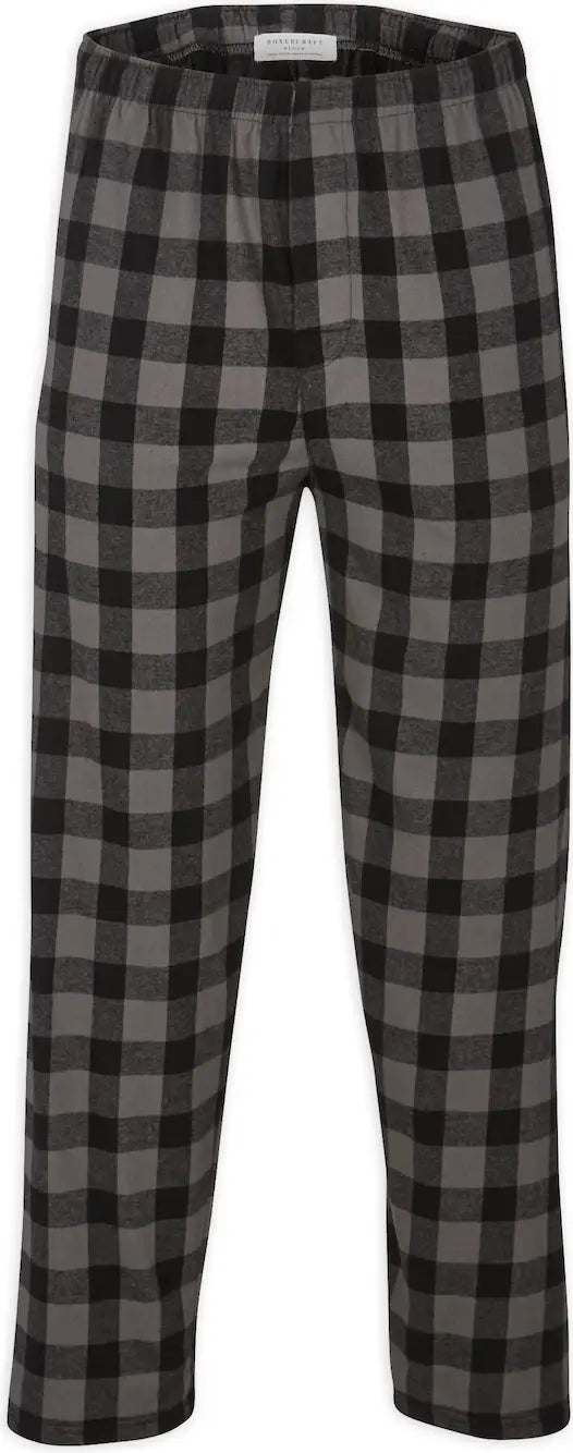 Boxercraft Bm6624 Mens Harley Flannel Pant F20/f29 - Charcoal Black Buffalo Plaid - Dark Gray / Adult Xs