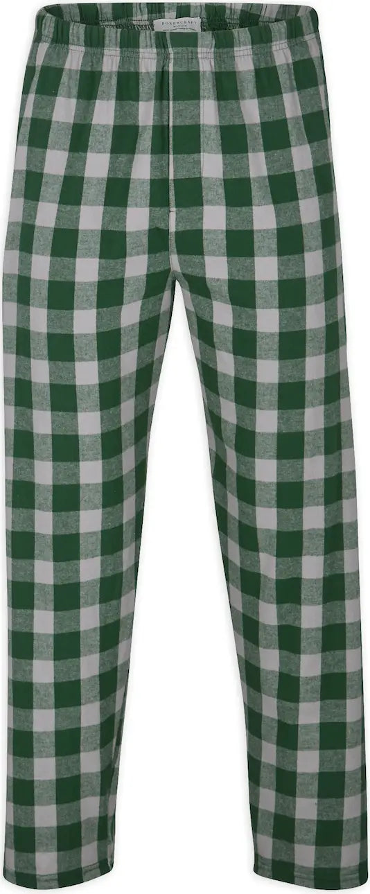 Boxercraft Bm6624 Mens Harley Flannel Pant F20/f29 - Green Oxford Buffalo - Gray / Adult Xs