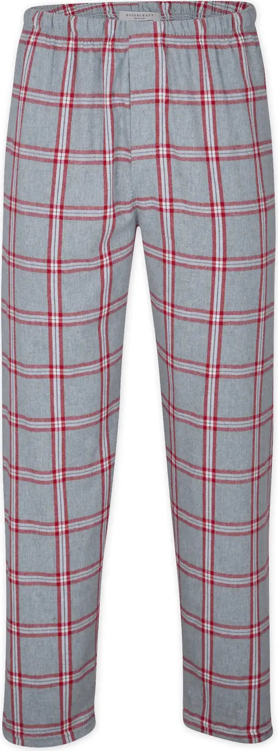 Boxercraft Bm6624 Mens Harley Flannel Pant F20/f29 - Oxford Red Tomboy - Gray / Adult Xs
