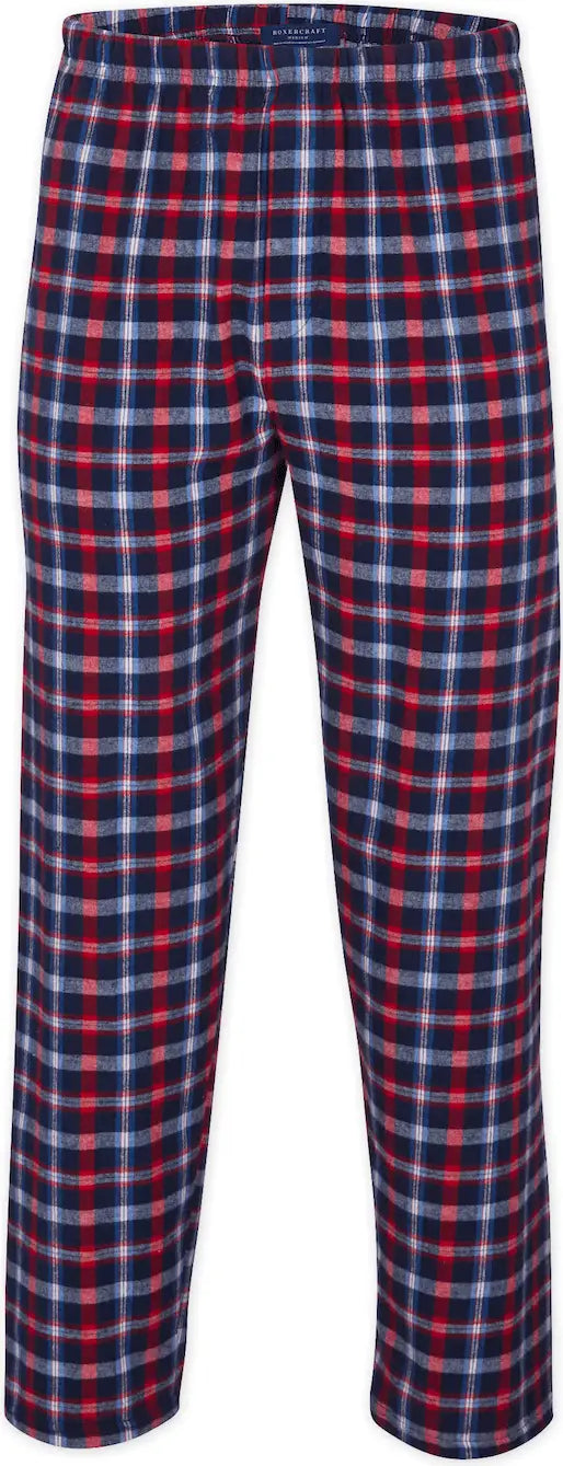 Boxercraft Bm6624 Mens Harley Flannel Pant F20/f29 - Red Blue Plaid - Adult Xs