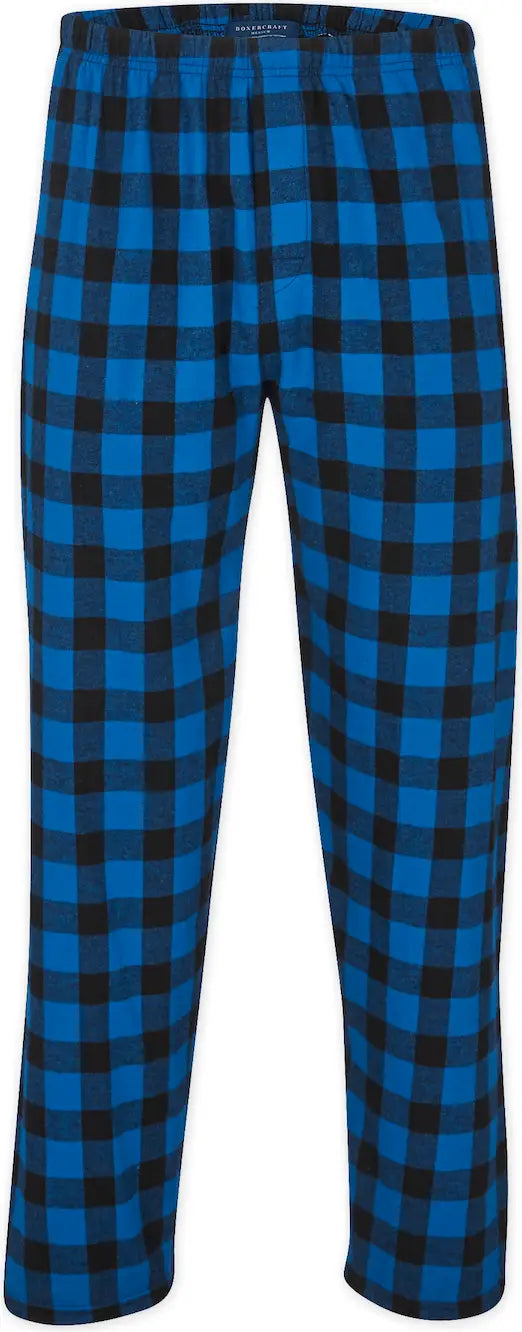 Boxercraft Bm6624 Mens Harley Flannel Pant F20/f29 - Royal Black Buffalo Plaid - Adult Xs