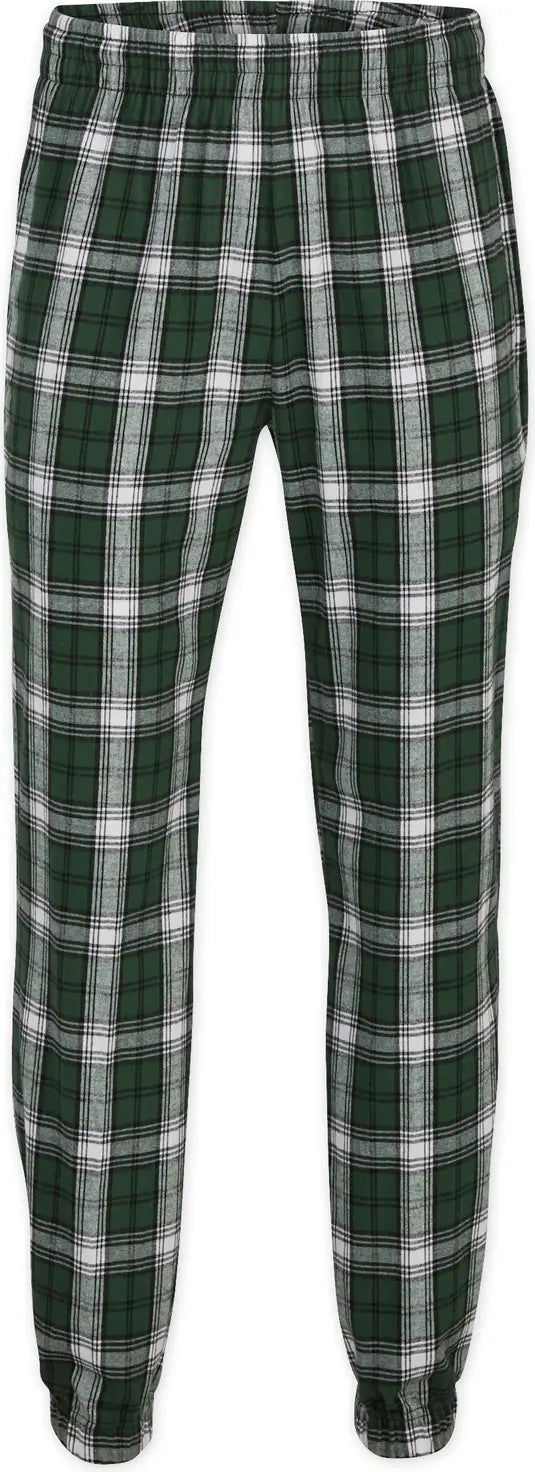 Boxercraft Bm6625 Adult Flannel Jogger - Green White Plaid - Xs