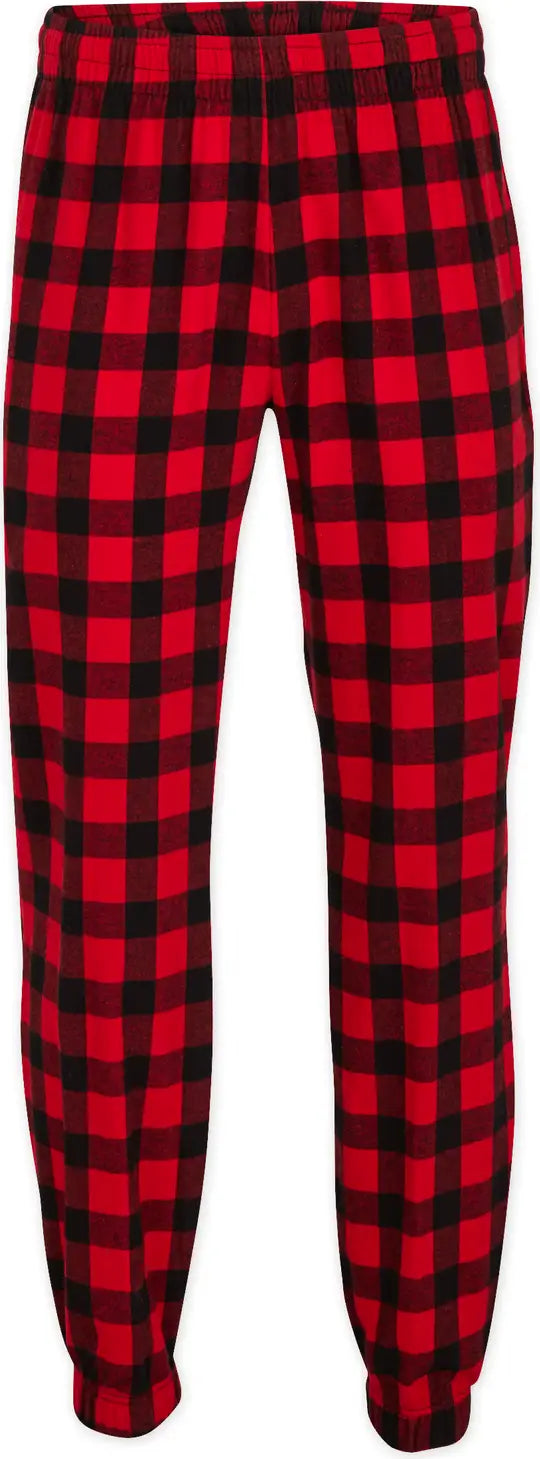 Boxercraft Bm6625 Adult Flannel Jogger - Red Blk Buffalo Plaid