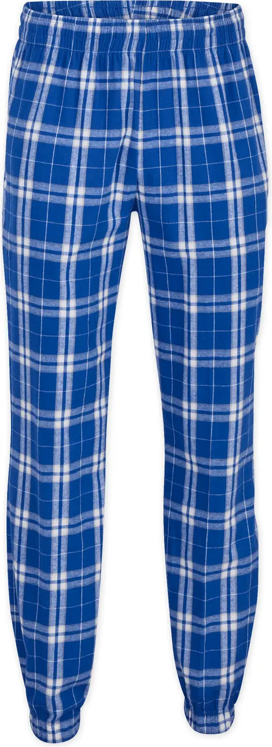 Boxercraft Bm6625 Adult Flannel Jogger - Royal Silver Plaid - Light Gray / Xs