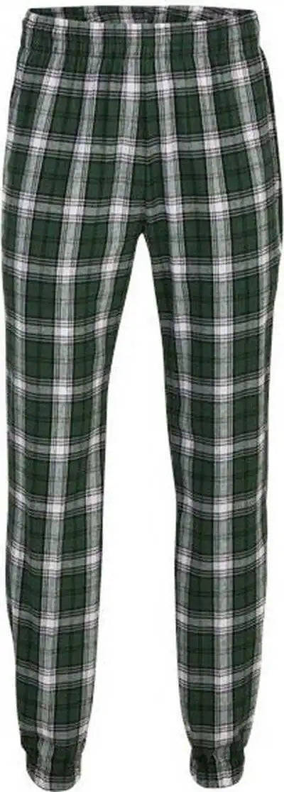 Boxercraft Bm6625 Flannel Joggers - Green White