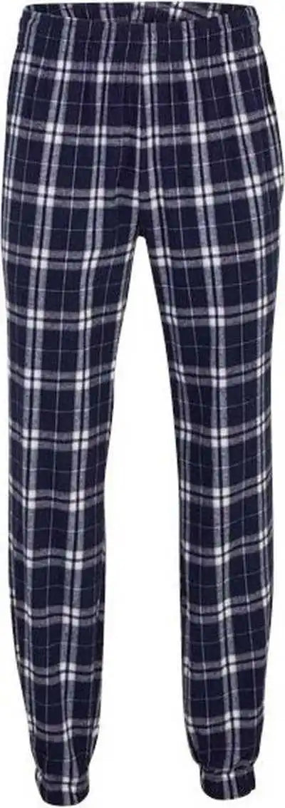 Boxercraft Bm6625 Flannel Joggers - Navy Silver