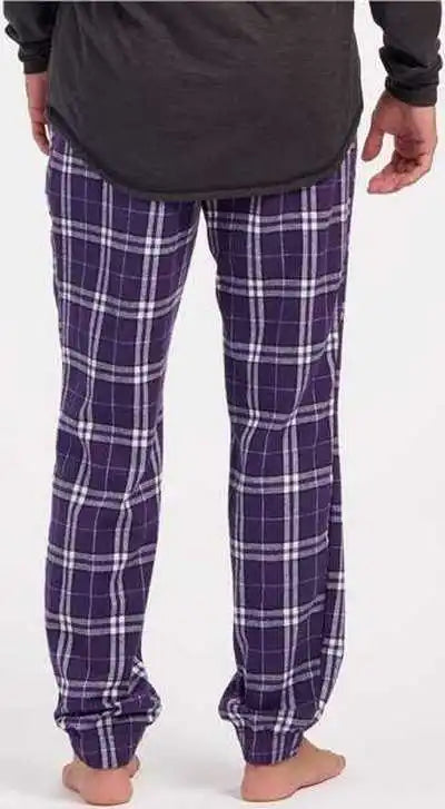 Boxercraft Bm6625 Flannel Joggers Purple White