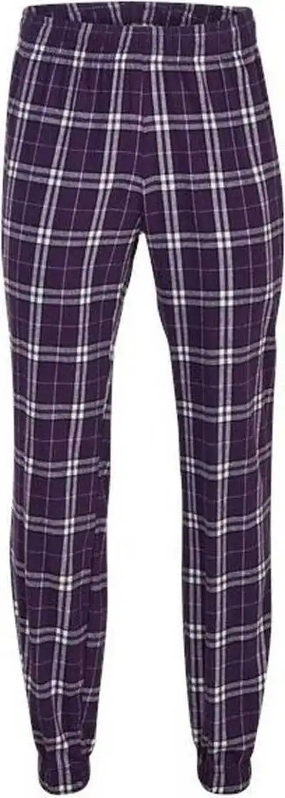 Boxercraft Bm6625 Flannel Joggers Purple White