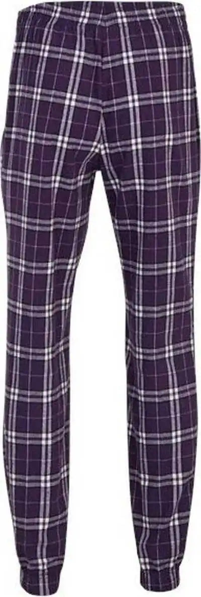 Boxercraft Bm6625 Flannel Joggers Purple White