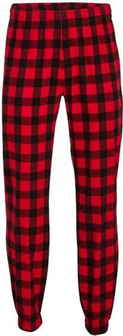 Boxercraft Bm6625 Flannel Joggers Red Black Buffalo