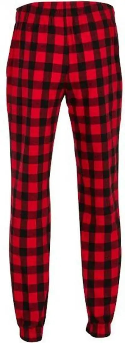 Boxercraft Bm6625 Flannel Joggers Red Black Buffalo