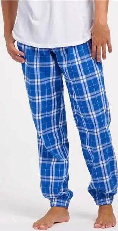 Boxercraft Bm6625 Flannel Joggers - Royal Silver