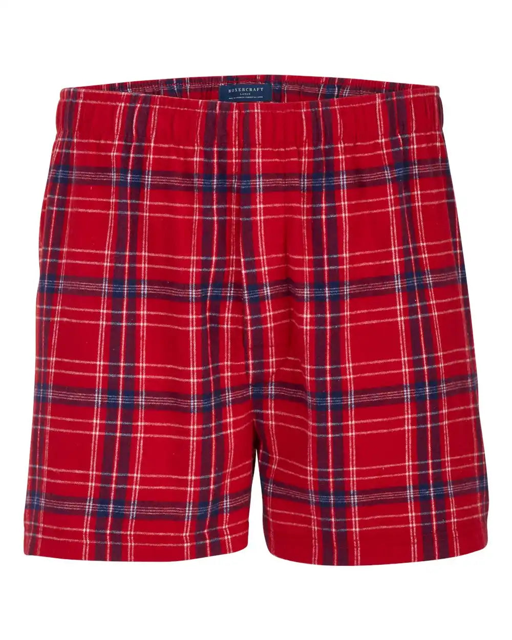 Boxercraft Bm6701 Double Brushed Flannel Boxers - Brick Red Kingston - Xs