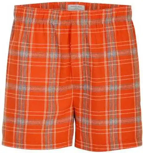 Boxercraft Bm6701 Double Brushed Flannel Boxers - Burnt Orange Kingston
