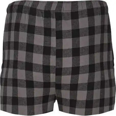 Boxercraft Bm6701 Double Brushed Flannel Boxers - Charcoal Black Buffalo