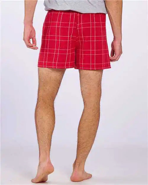 Boxercraft Bm6701 Double Brushed Flannel Boxers - Crimson Field Day Plaid