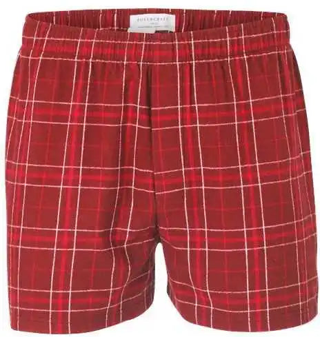 Boxercraft Bm6701 Double Brushed Flannel Boxers - Crimson Field Day Plaid