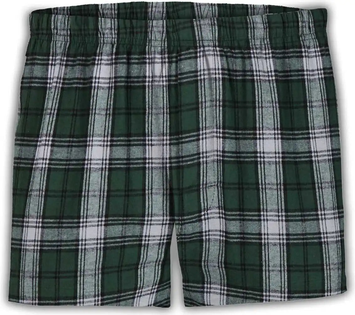 Boxercraft Bm6701 Double Brushed Flannel Boxers - Green White