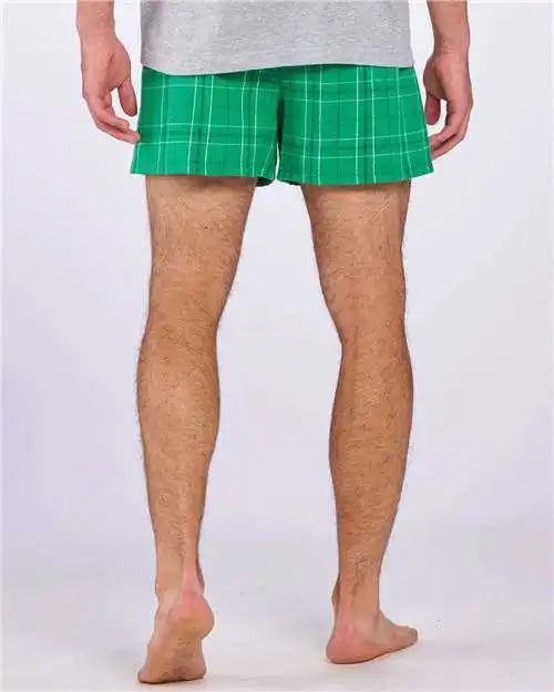Boxercraft Bm6701 Double Brushed Flannel Boxers - Kelly Field Day Plaid