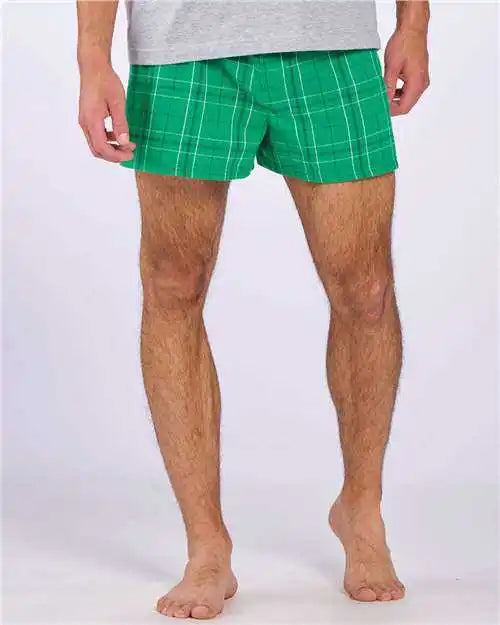 Boxercraft Bm6701 Double Brushed Flannel Boxers - Kelly Field Day Plaid