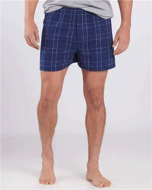 Boxercraft Bm6701 Double Brushed Flannel Boxers - Navy Field Day Plaid