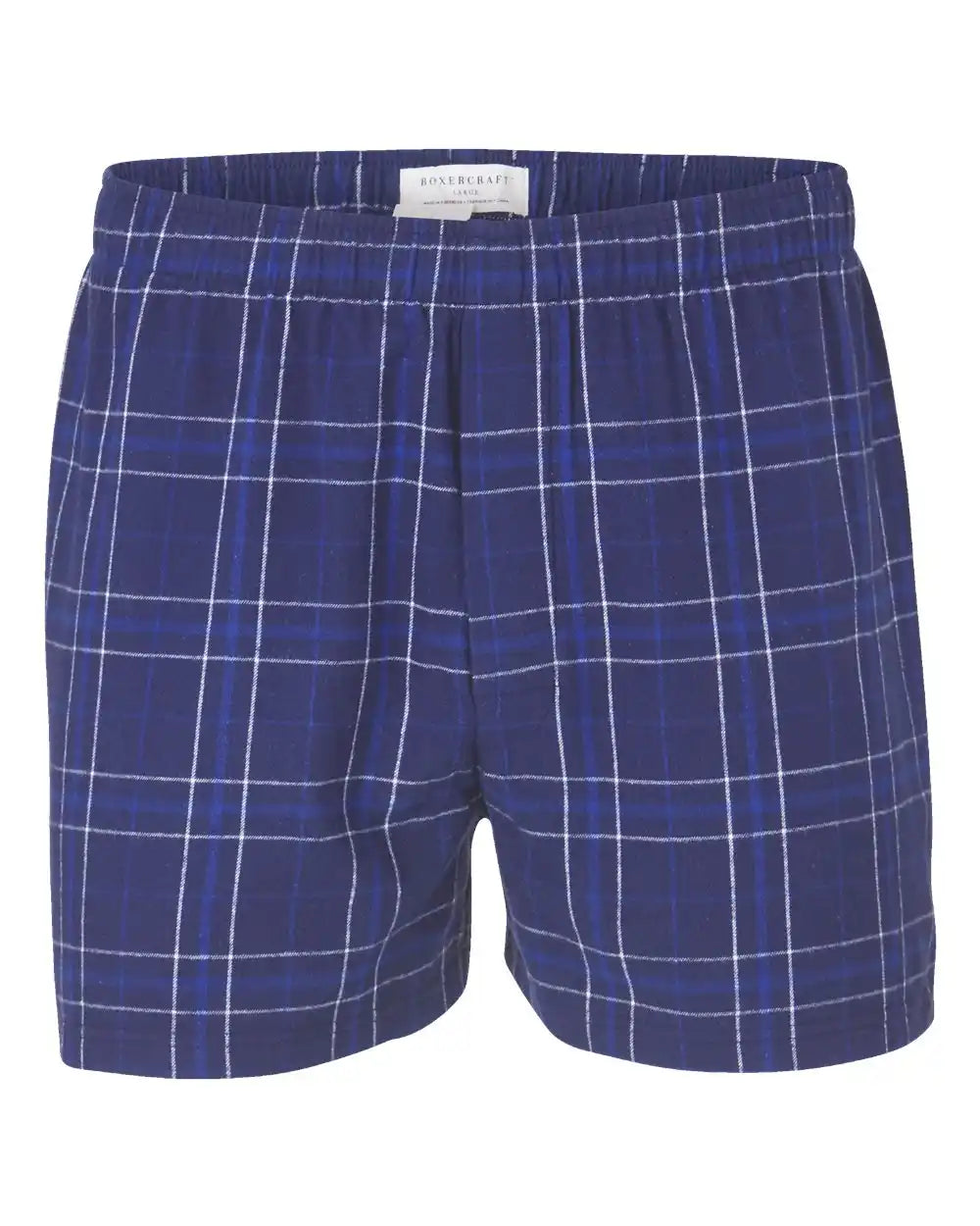 Boxercraft Bm6701 Double Brushed Flannel Boxers - Navy Field Day Plaid - Xs