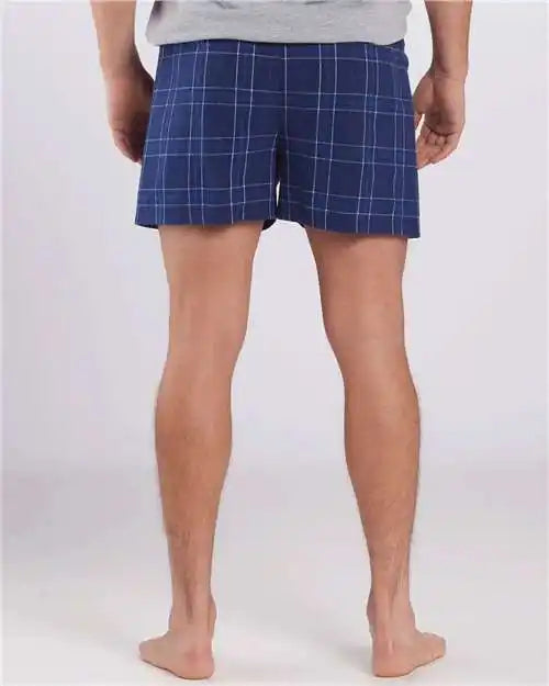 Boxercraft Bm6701 Double Brushed Flannel Boxers - Navy Field Day Plaid