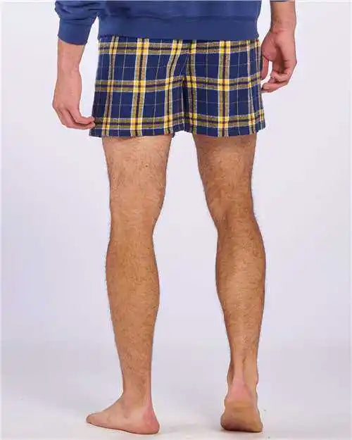 Boxercraft Bm6701 Double Brushed Flannel Boxers - Navy Gold - 2017