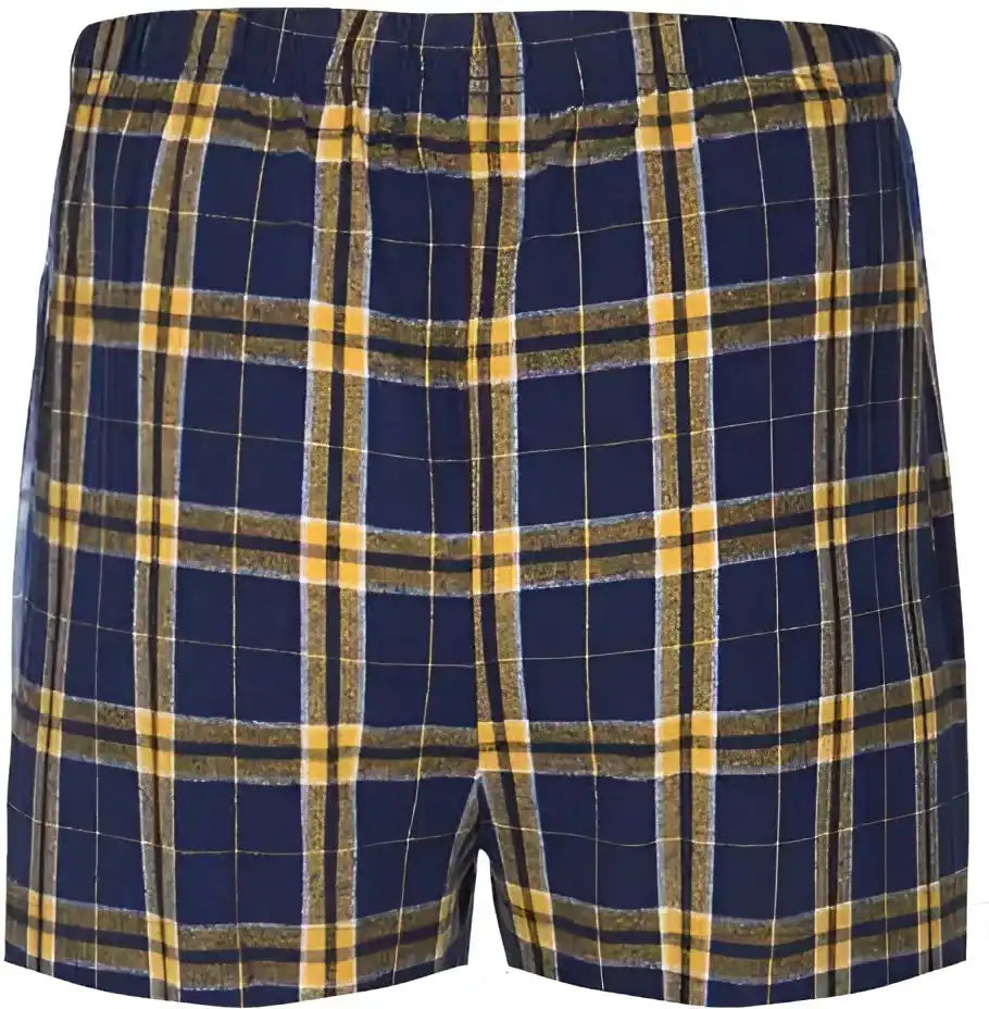 Boxercraft Bm6701 Double Brushed Flannel Boxers - Navy Gold - 2017