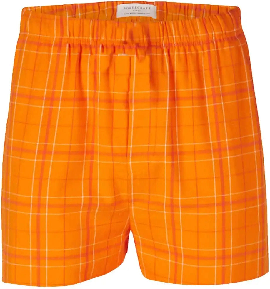 Boxercraft Bm6701 Double Brushed Flannel Boxers - Orange Field Day Plaid - Xs