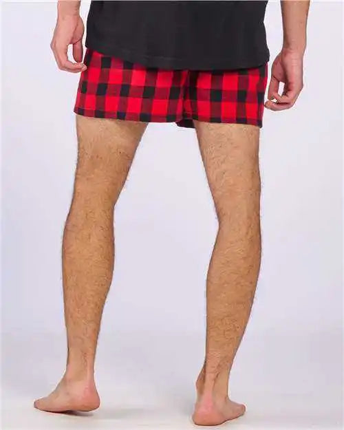 Boxercraft Bm6701 Double Brushed Flannel Boxers Red Black Buffalo