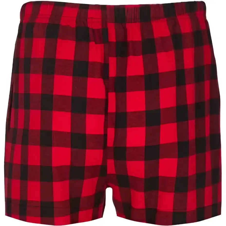 Boxercraft Bm6701 Double Brushed Flannel Boxers Red Black Buffalo