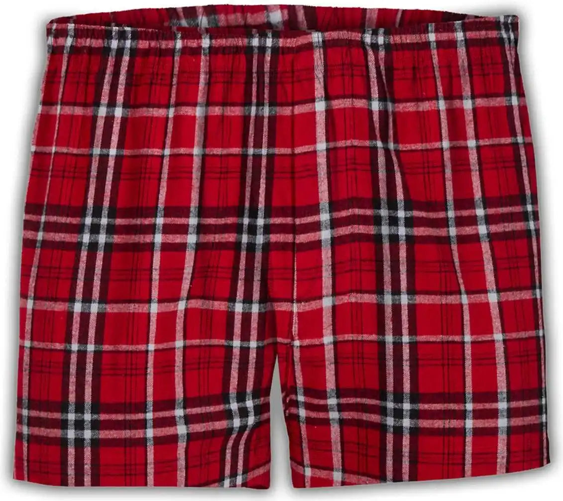 Boxercraft Bm6701 Double Brushed Flannel Boxers - Red White