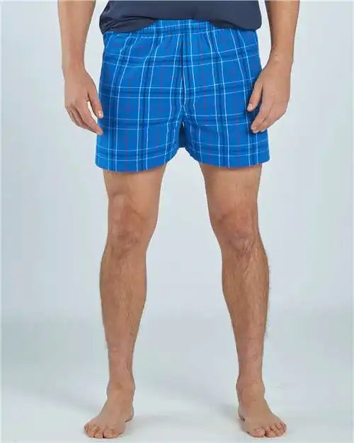 Boxercraft Bm6701 Double Brushed Flannel Boxers - Royal Field Day Plaid