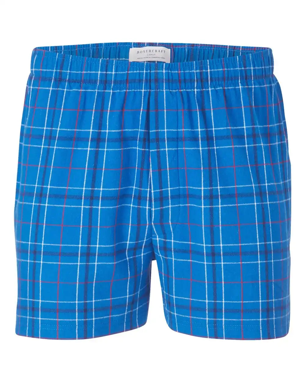 Boxercraft Bm6701 Double Brushed Flannel Boxers - Royal Field Day Plaid - Xs