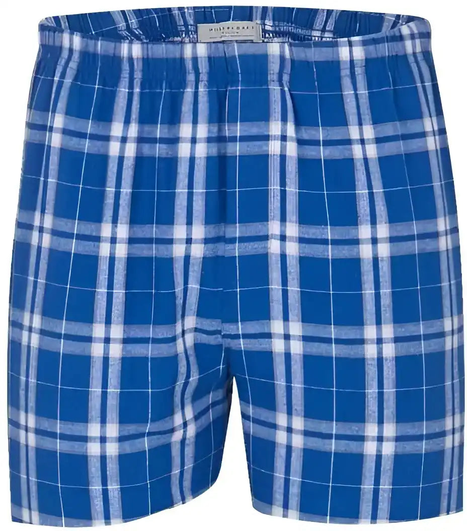 Boxercraft Bm6701 Double Brushed Flannel Boxers - Royal Silver