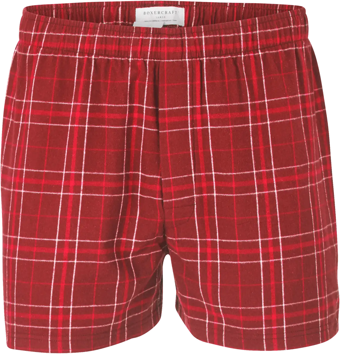 Boxercraft Bm6701 Men’s Flannel Boxer - Crimson Field Day - Red / Adult Xs