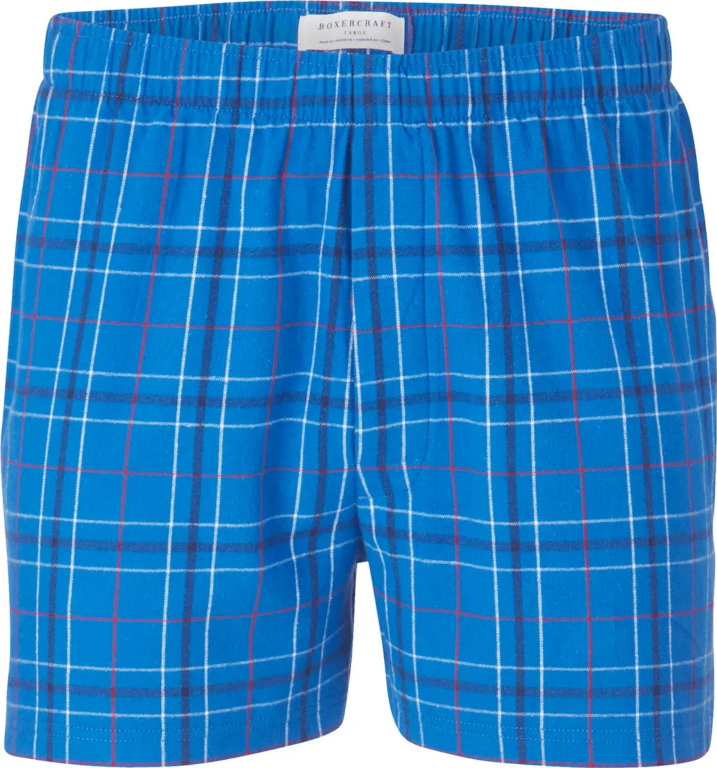 Boxercraft Bm6701 Men’s Flannel Boxer - Royal Field Day - Adult Xs